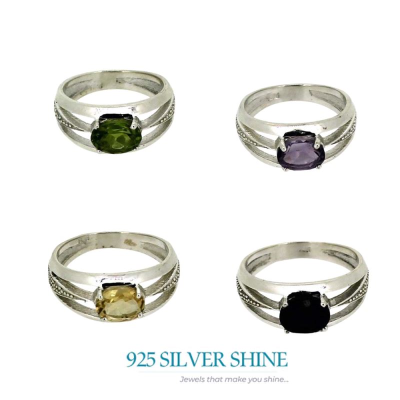 Citrine Sterling Silver Rings Jewelry 925SR027-2_5