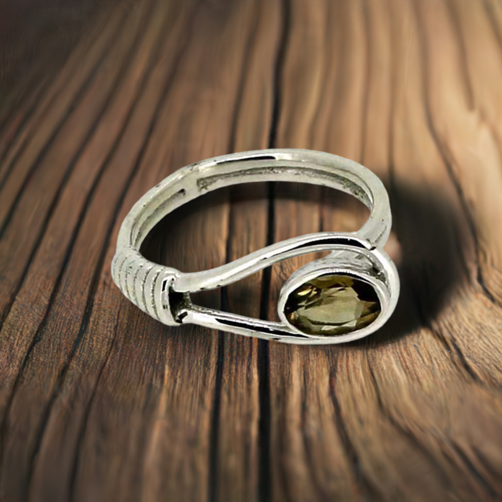 Sterling Silver Citrine Rings Jewelry 925SR028-4