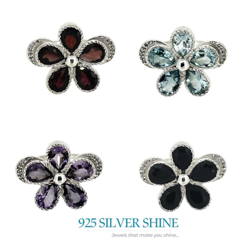 Natural Garnet Gemstone Handmade Ring In Sterling Silver 925SR043-2_4