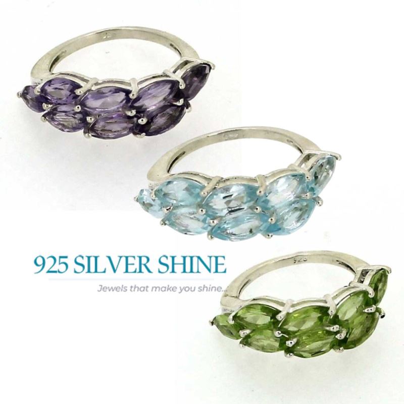 Natural Peridot Gemstone Ring In 925 Silver 925SR06-3_4