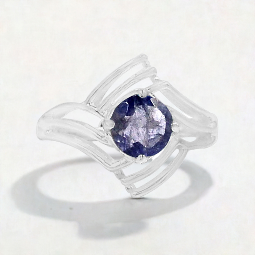 Sterling Silver Iolite Gemstone Rings 925SR060-1