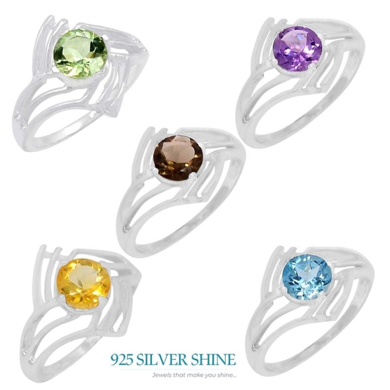 Sterling Silver Amethyst Rings Jewelry 925SR060-5_1