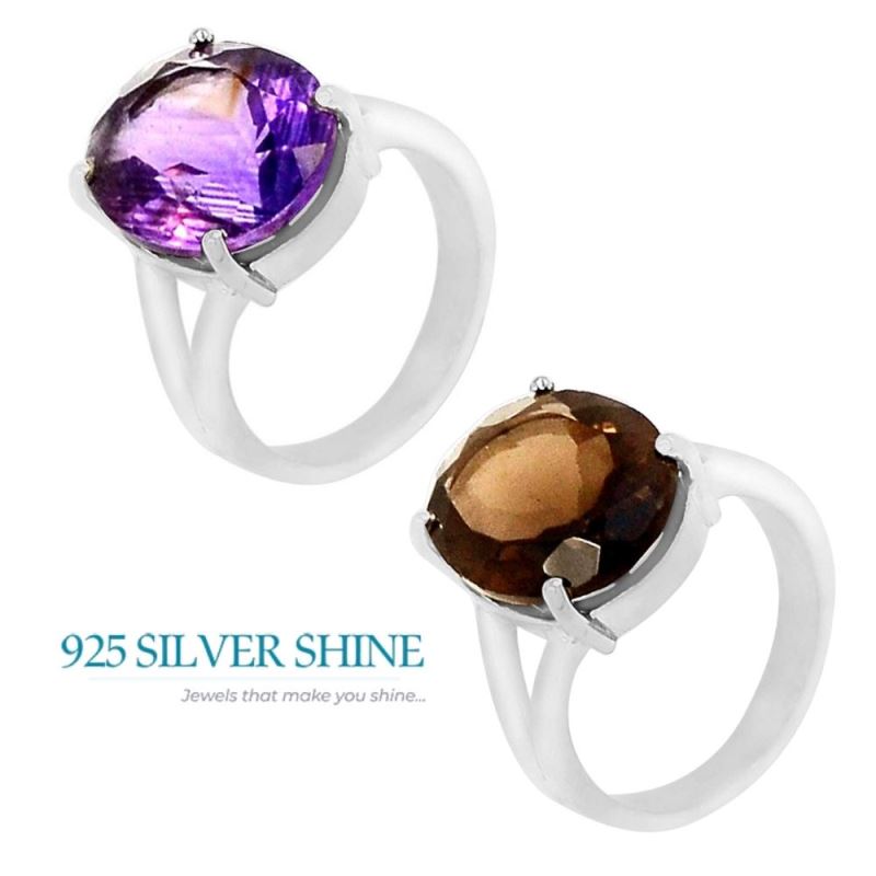 Stunning Smoky Quartz Gemstone Ring In 925 Solid Silver 925SR061-1_0