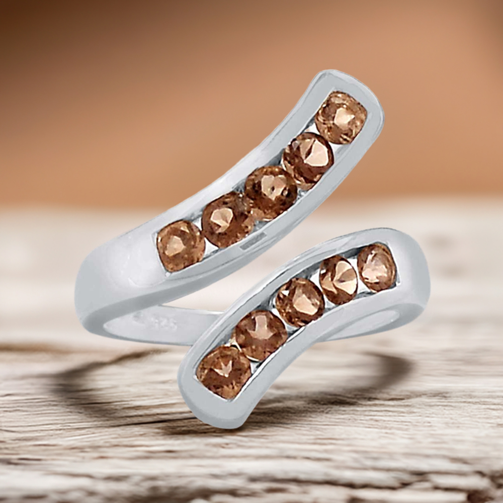 Stunning Smoky Quartz Gemstone Handmade Ring In 925 Solid Silver 925SR063-1