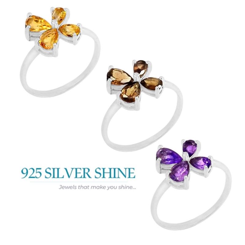 Natural Smoky Quartz Gemstone Ring In 925 Solid Silver 925SR064-1_1