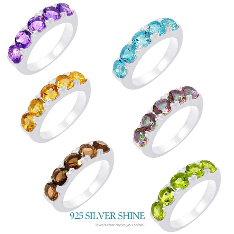 Stunning Blue Topaz Gemstone Handmade Ring In Sterling Silver 925SR068-5_1