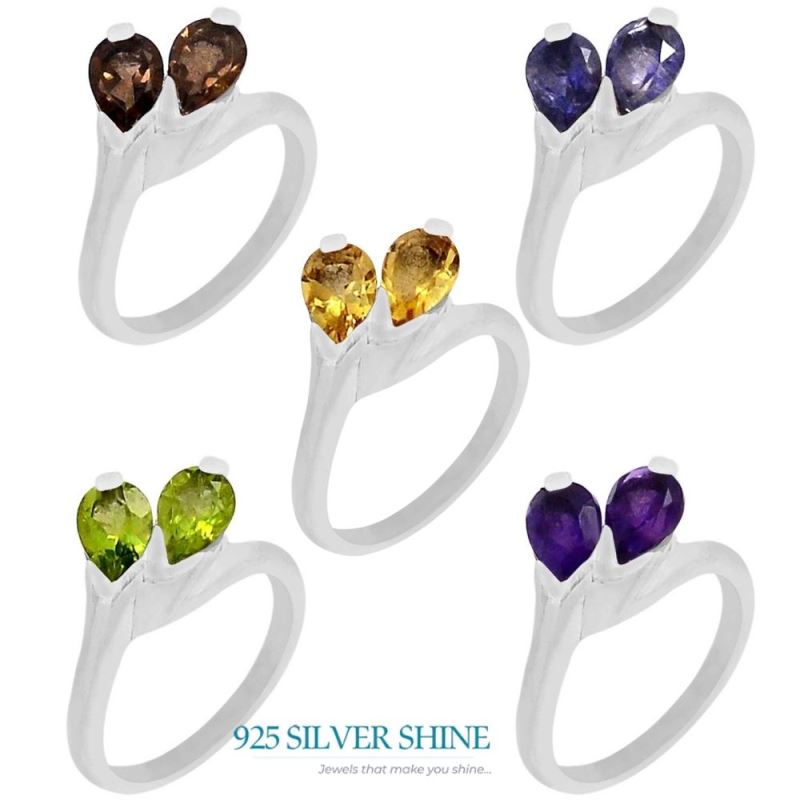 Stunning Citrine Semi Precious Gemstone Ring In Sterling Silver 925SR069-4_1