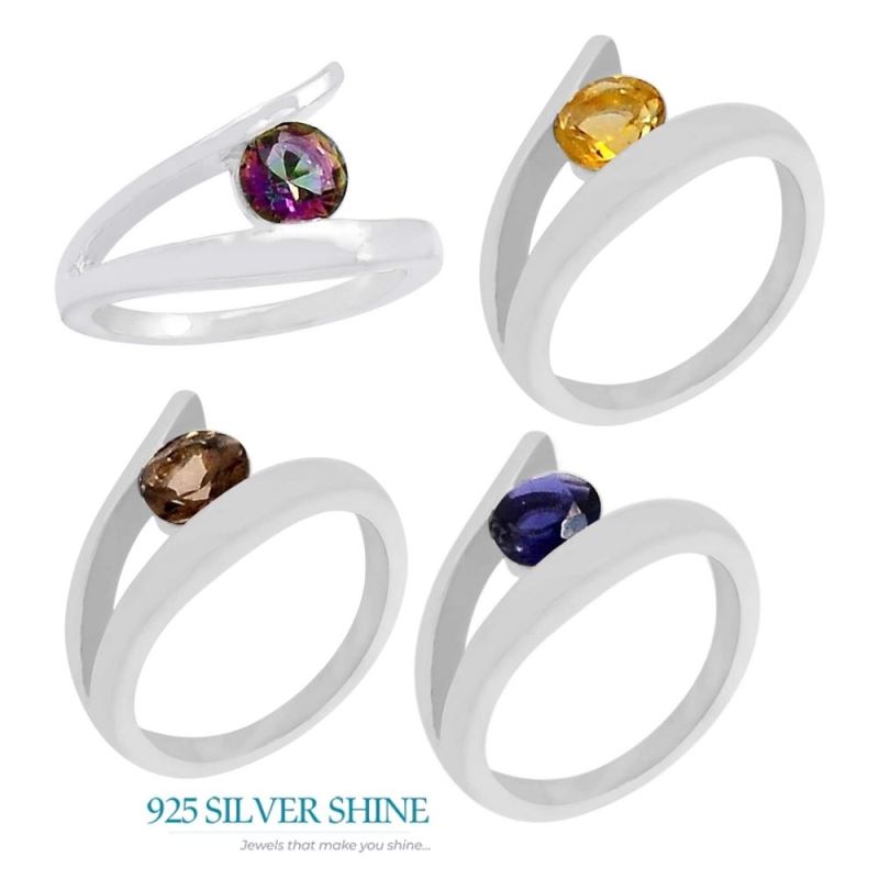 Natural Mystic Topaz Gemstone Ring In 925 Silver 925SR073-2_1