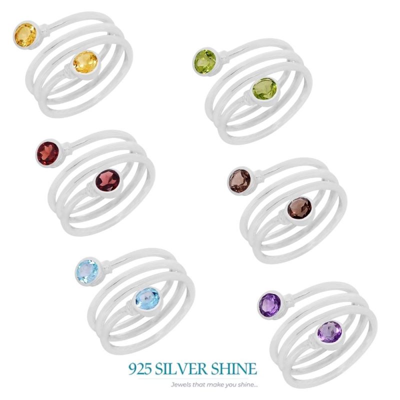 Genuine Smoky Quartz Gemstone Ring In 925 Sterling Silver 925SR076-7_1