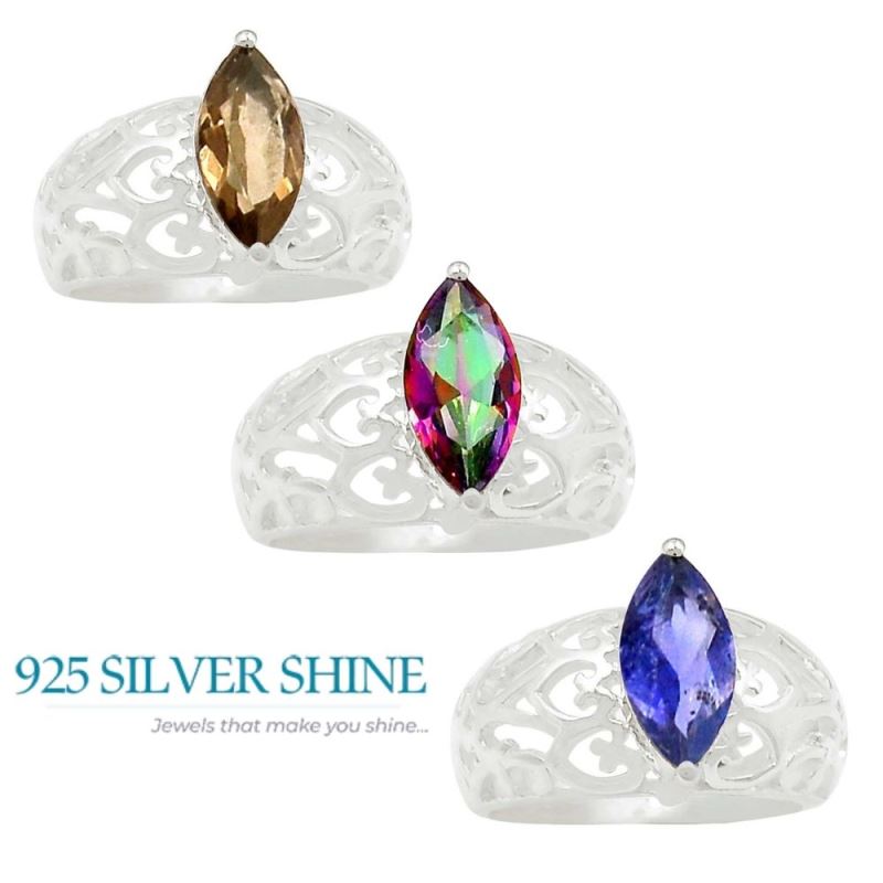 Stunning Smoky Quartz Gemstone Handmade Ring In Solid Silver 925SR078-1_1