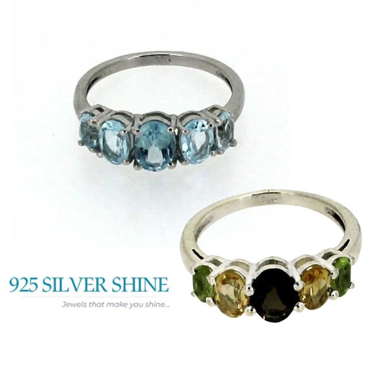 Semi Precious Multi Stone Gemstone Ring In 925 Silver 925SR08-1_4