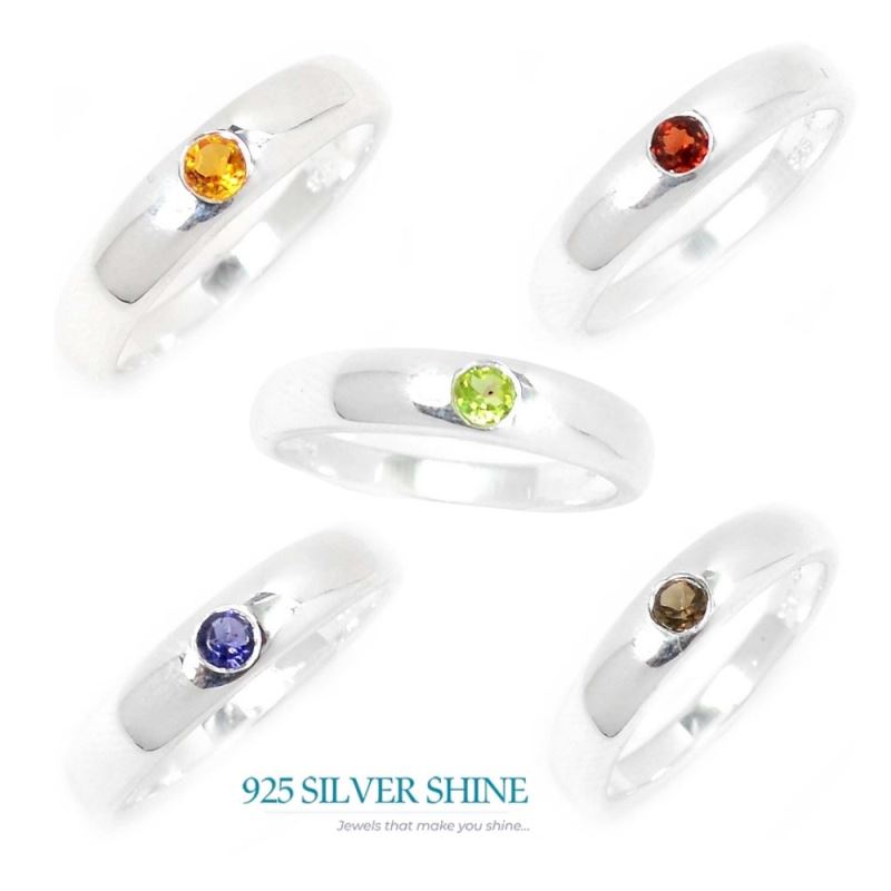 Smoky Quartz Gemstone Handmade Ring In 925 Solid Silver 925SR081-5_1