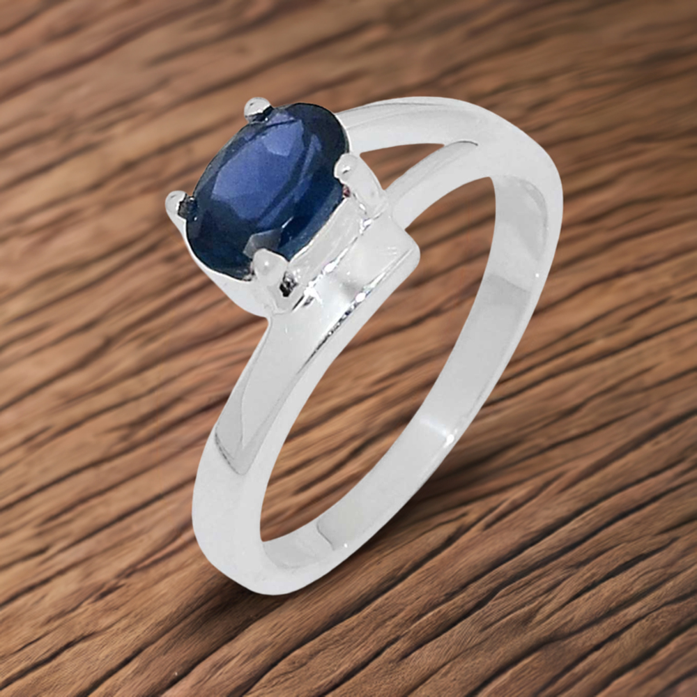 Sterling Silver Iolite September Birthstone Rings 925SR088-4