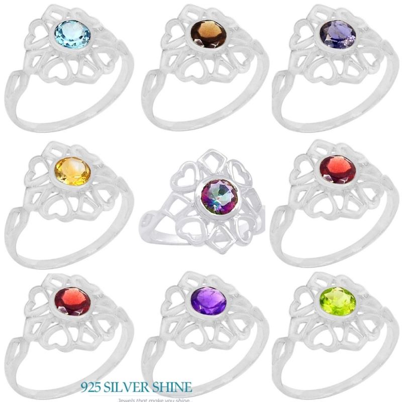 Mystic Topaz Gemstone Handmade Ring In 925 Silver 925SR091-3_1