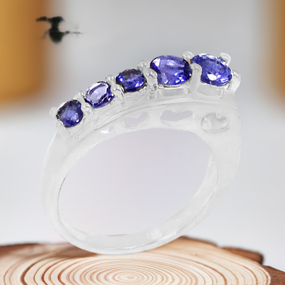 Stunning Iolite Gemstone Ring In 925 Sterling Silver 925SR093-2