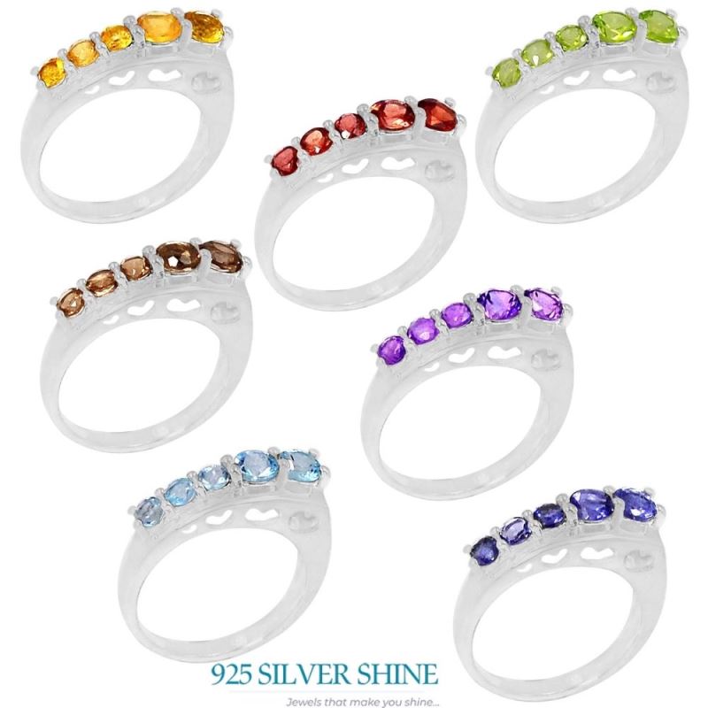 Genuine Smoky Quartz Gemstone Handmade Ring In 925 Sterling Silver 925SR093-6_1