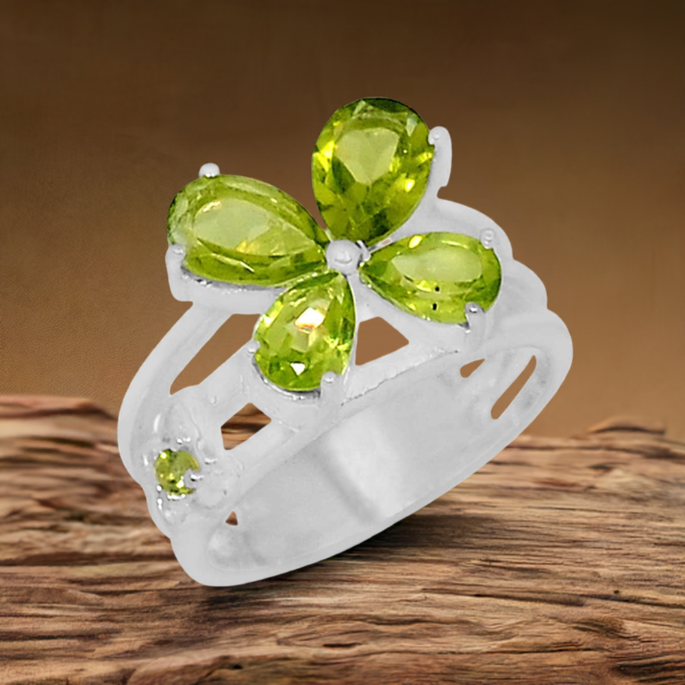 Stunning Peridot Gemstone Handmade Ring In Solid Silver 925SR097-1