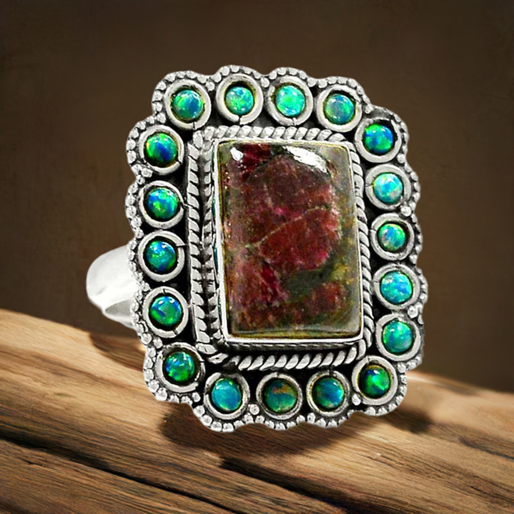 Genuine Multi Gemstone Rings In 925 Sterling Silver Jewelry 925SR1031