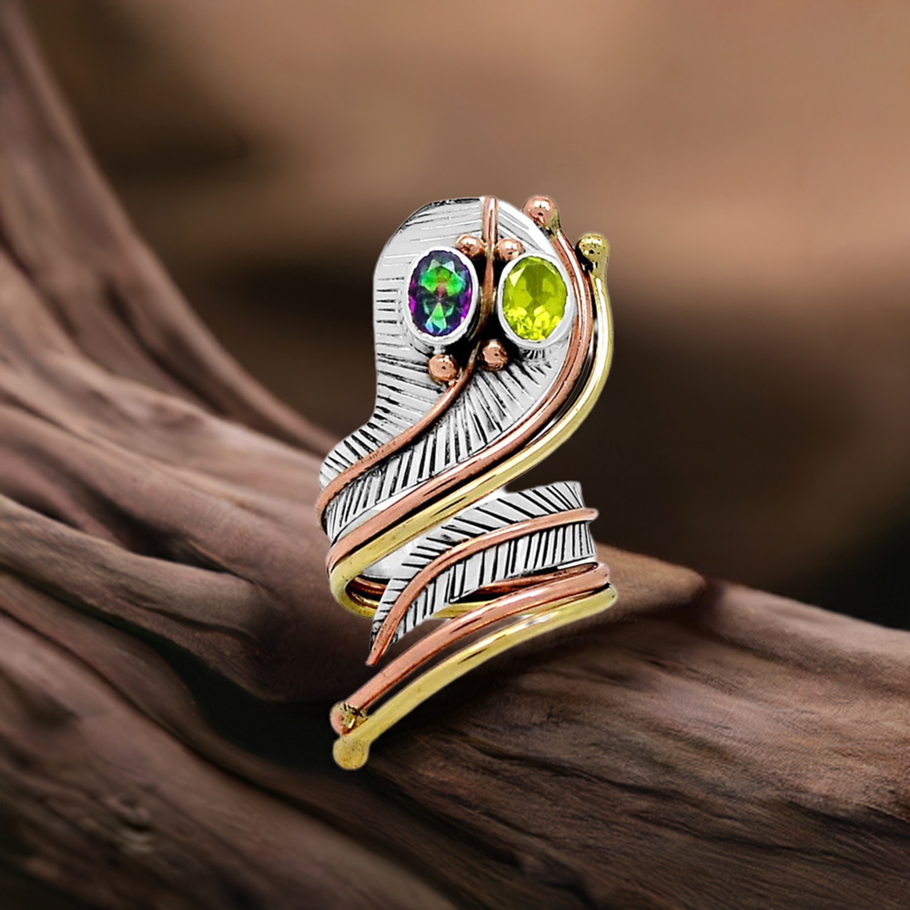 925 Sterling Silver Rings In Multi Gemstone Jewelry 925SR1040