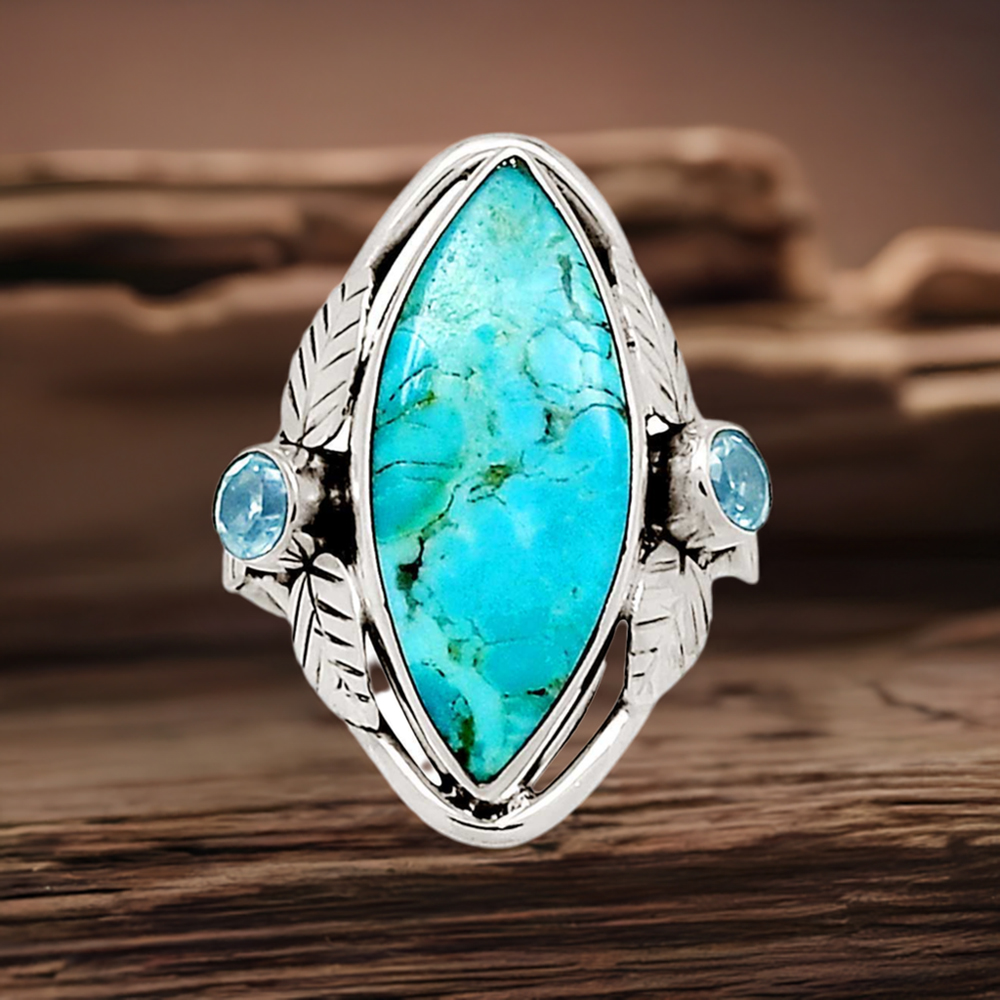 925 Sterling Silver Handmade Rings In Multi Gemstone Jewelry 925SR1043