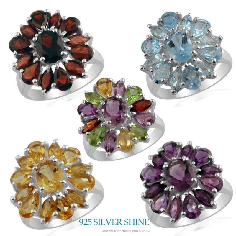 925 Sterling Silver Rings In Amethyst Gemstone Jewelry 925SR1415_2