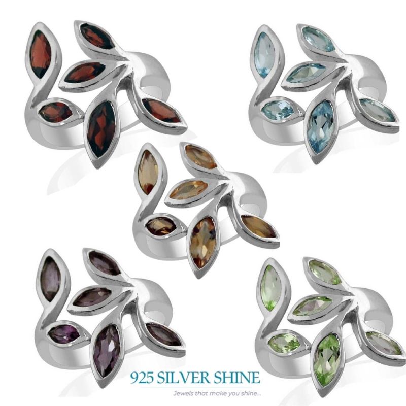 925 Sterling Silver Handmade Rings In Peridot Gemstone Jewelry 925SR1431_2