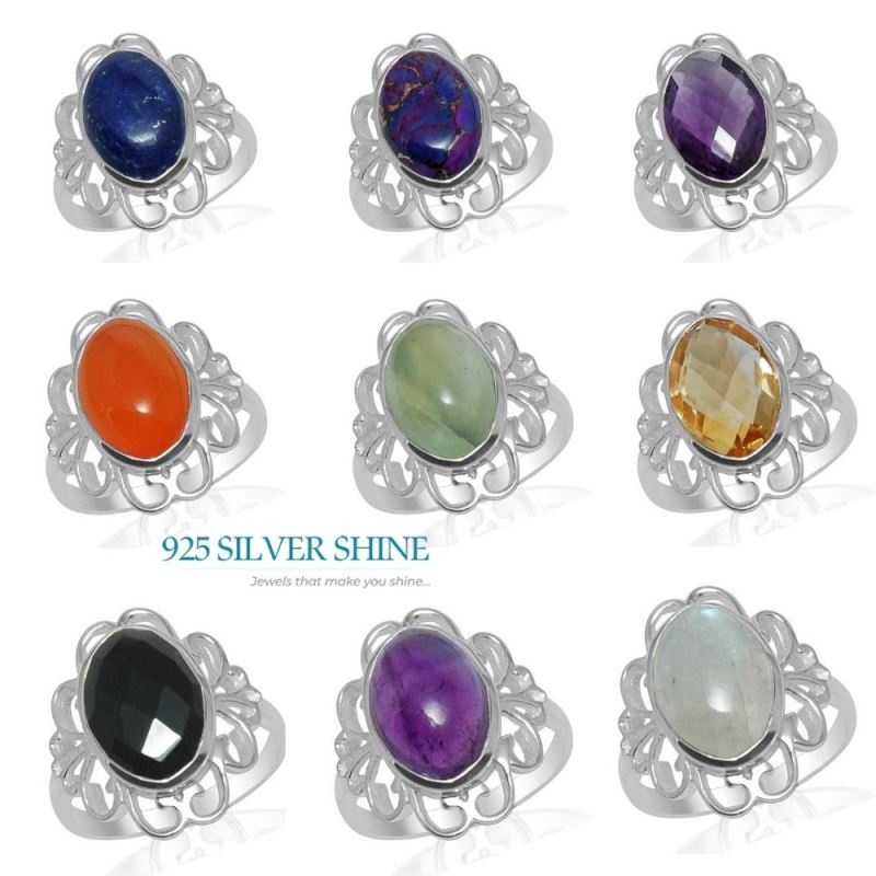 Natural Carnelian Gemstone Rings In Fine 925 Sterling Silver 925SR1454_2