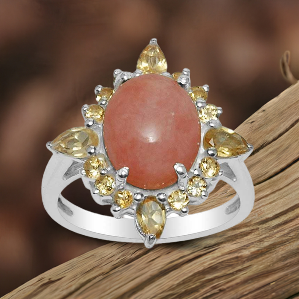 Semi Precious Multi Gemstone Rings In 925 Sterling Silver Jewelry 925SR1479