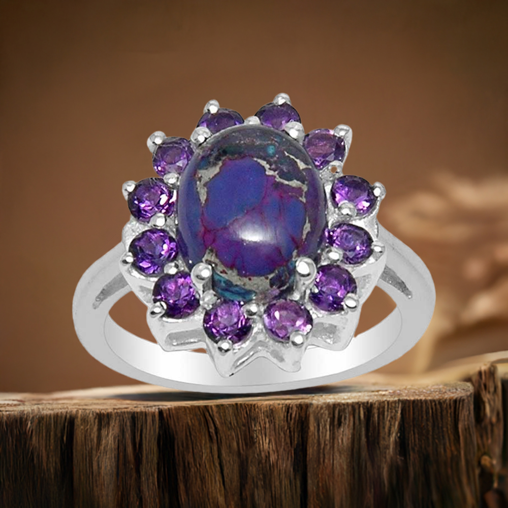 925 Sterling Silver Rings In Multi Gemstone Jewelry 925SR1495