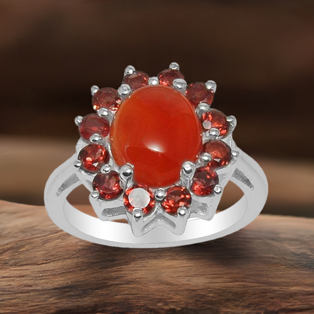 925 Sterling Silver Rings In Multi Gemstone Jewelry 925SR1497