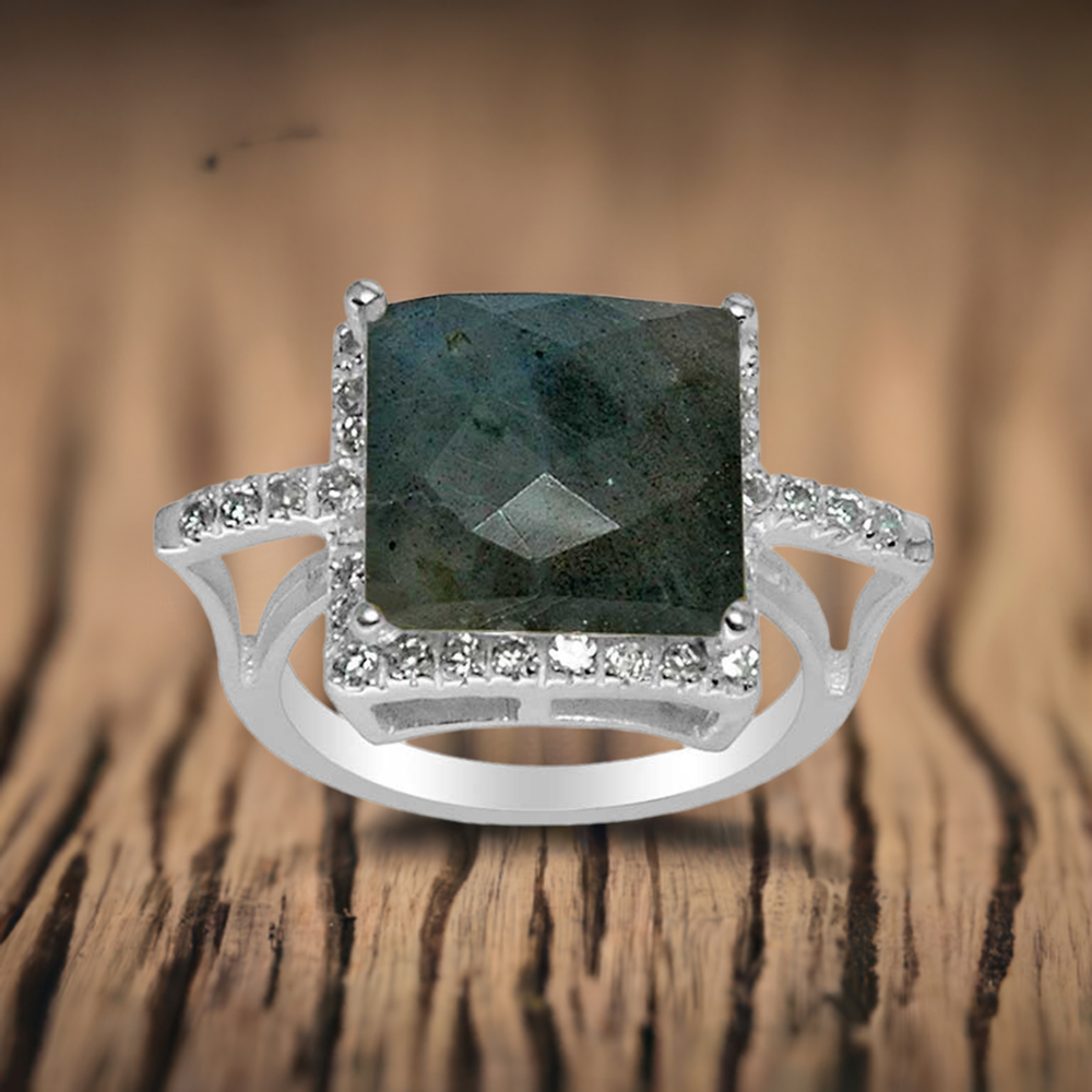 925 Sterling Silver Handmade Rings In Labradorite Gemstone Jewelry 925SR1501