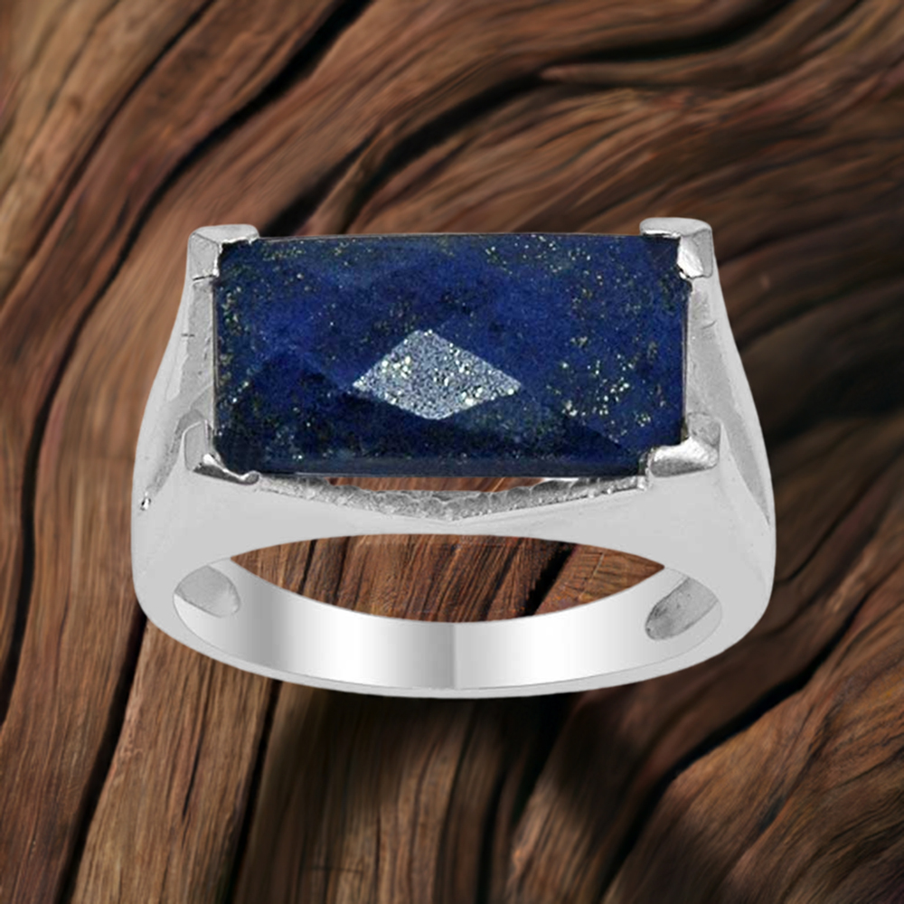 Fine 925 Sterling Silver Rings In Semi Precious Lapis Gemstone 925SR1525