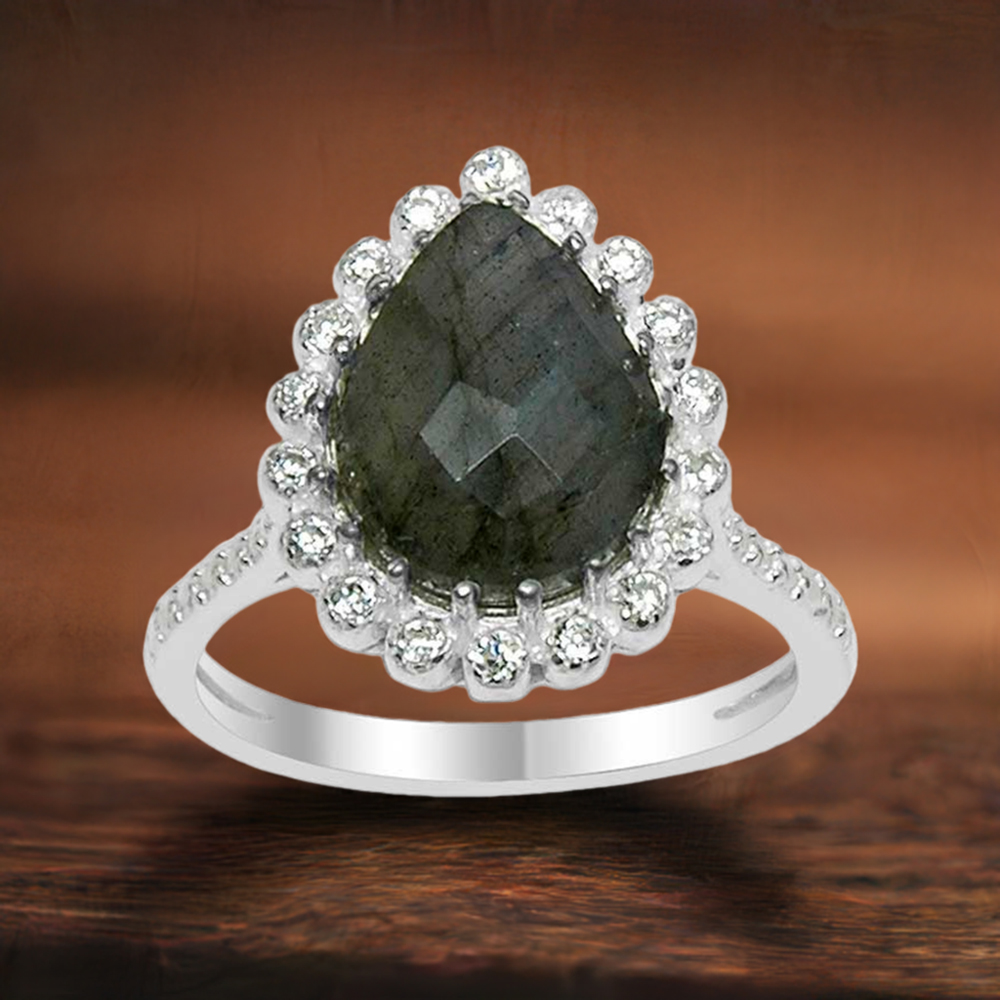 Genuine Labradorite Gemstone Rings In Solid 925 Silver 925SR1532