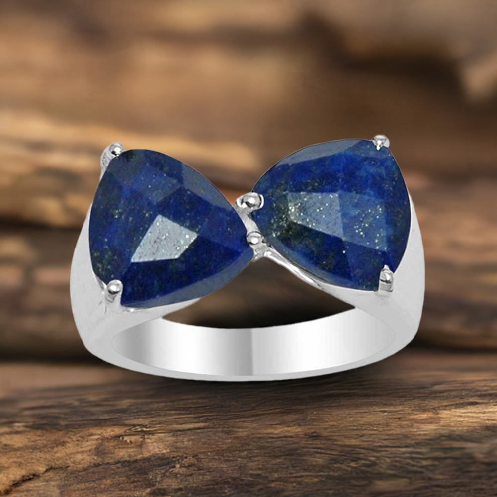 925 Sterling Silver Rings In Genuine Lapis Lazuli Gemstone 925SR1538
