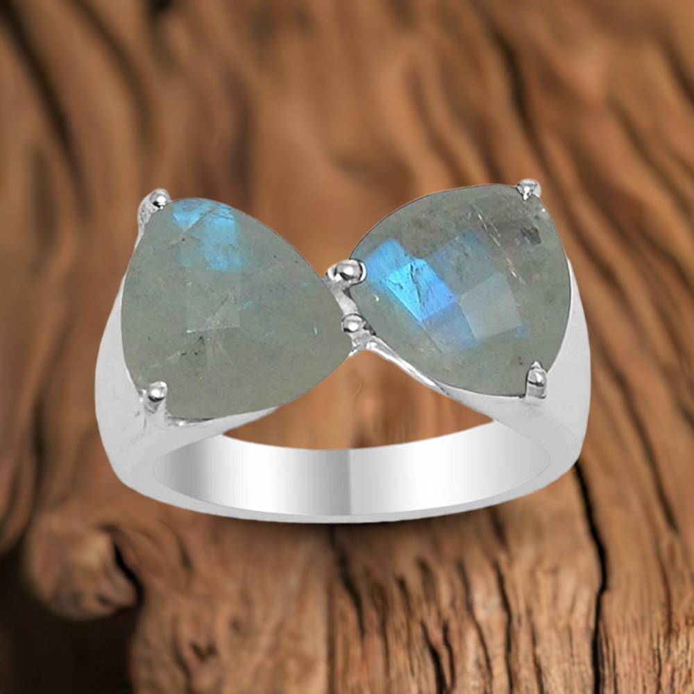 925 Sterling Silver Rings In Natural Labradorite Gemstone 925SR1542