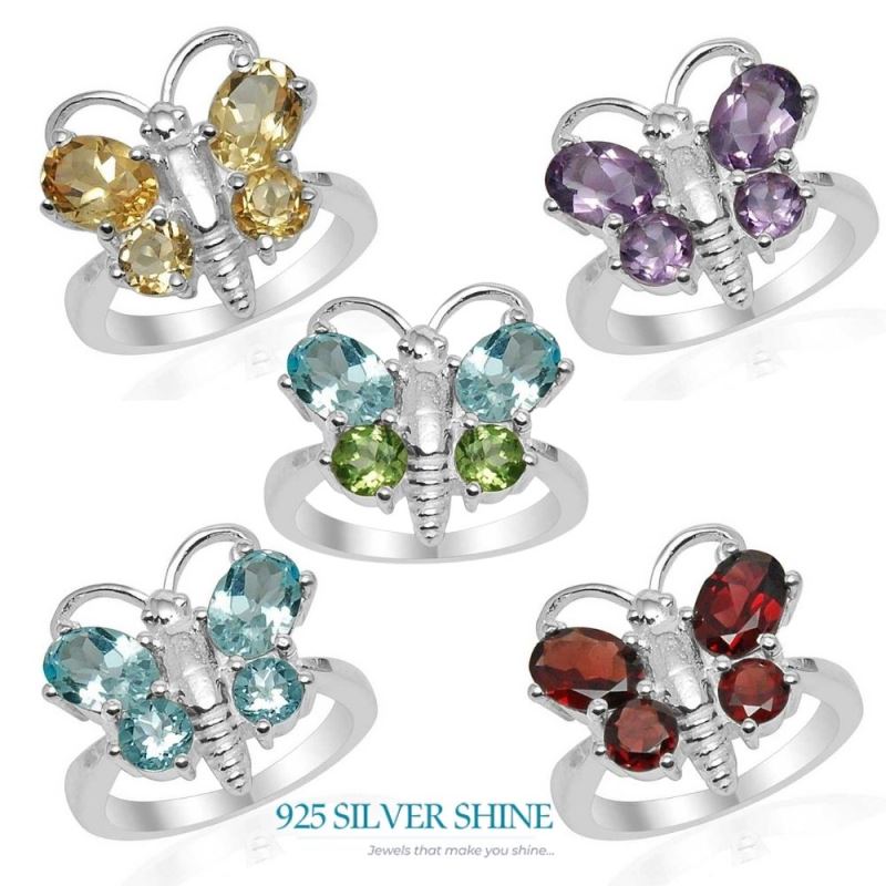 925 Sterling Silver Rings In Multi Gemstone Jewelry 925SR1564_2