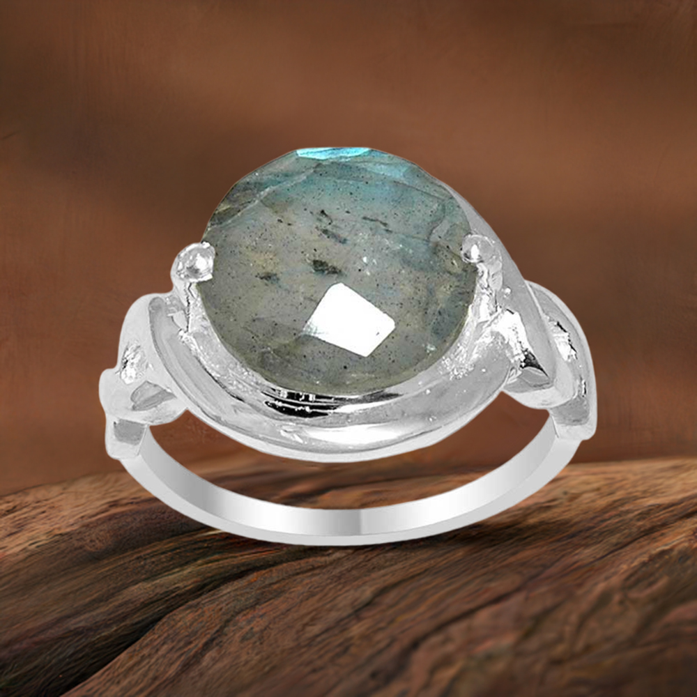 925 Sterling Silver Rings In Natural Labradorite Gemstone 925SR1597