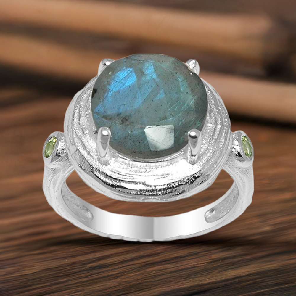 Natural Multi Gemstone Rings In 925 Sterling Silver 925SR1606