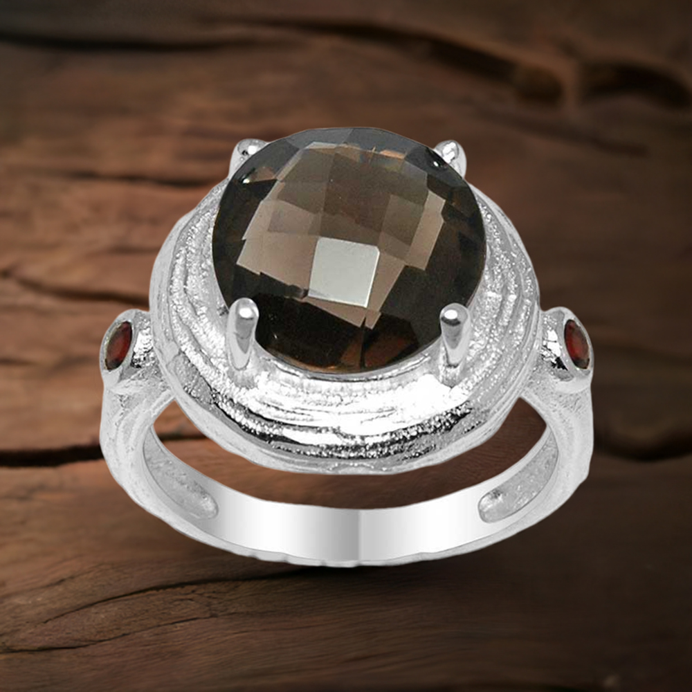 Genuine Multi Gemstone Rings In 925 Sterling Silver 925SR1608