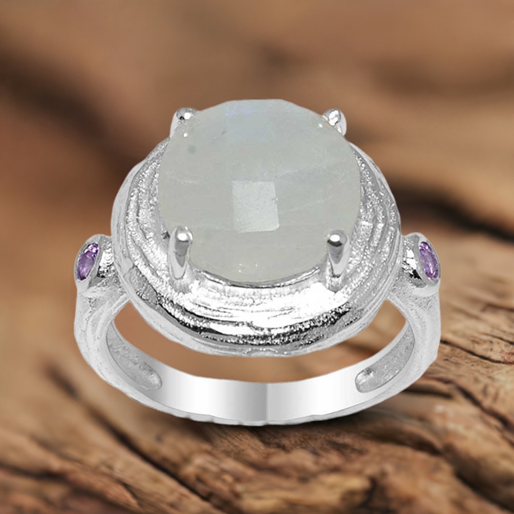 Semi Precious Multi Gemstone Rings In Solid 925 Silver 925SR1610