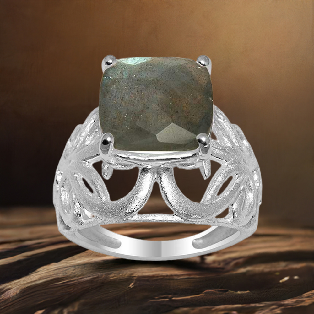 925 Sterling Silver Rings In Genuine Labradorite Gemstone 925SR1629