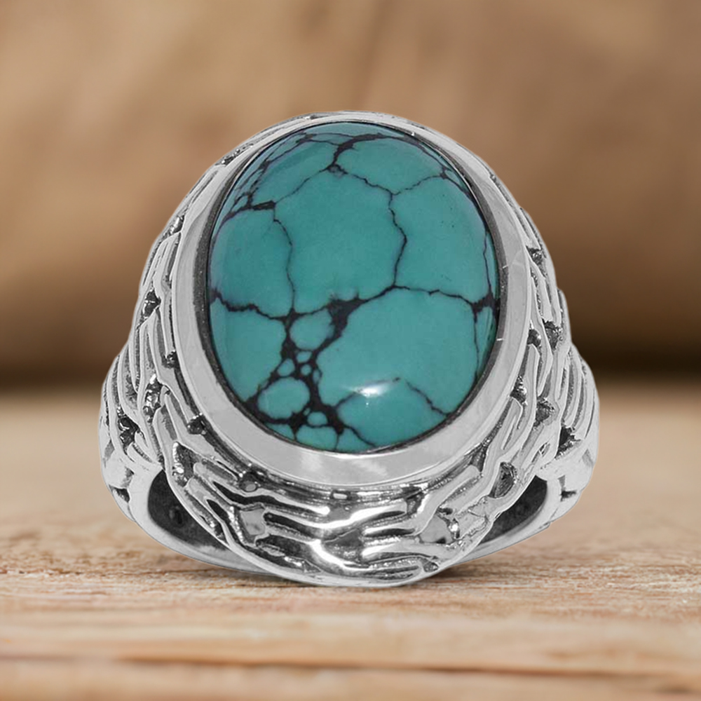 925 Sterling Silver Rings In Turquoise Gemstone Jewelry 925SR1642
