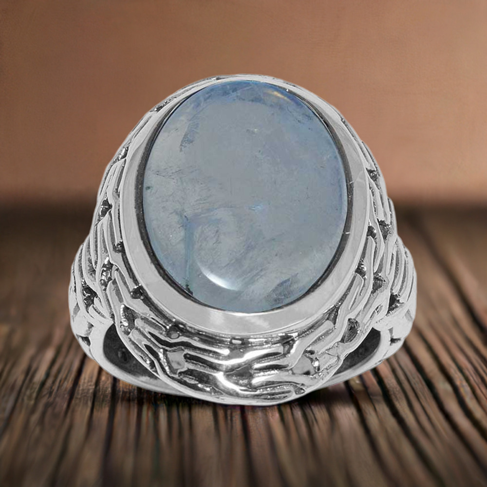 925 Sterling Silver Rings In Rainbow Moonstone Jewelry 925SR1643