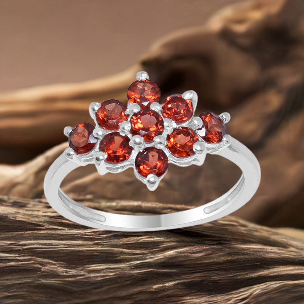 925 Sterling Silver Handmade Rings In Garnet Gemstone Jewelry 925SR1667