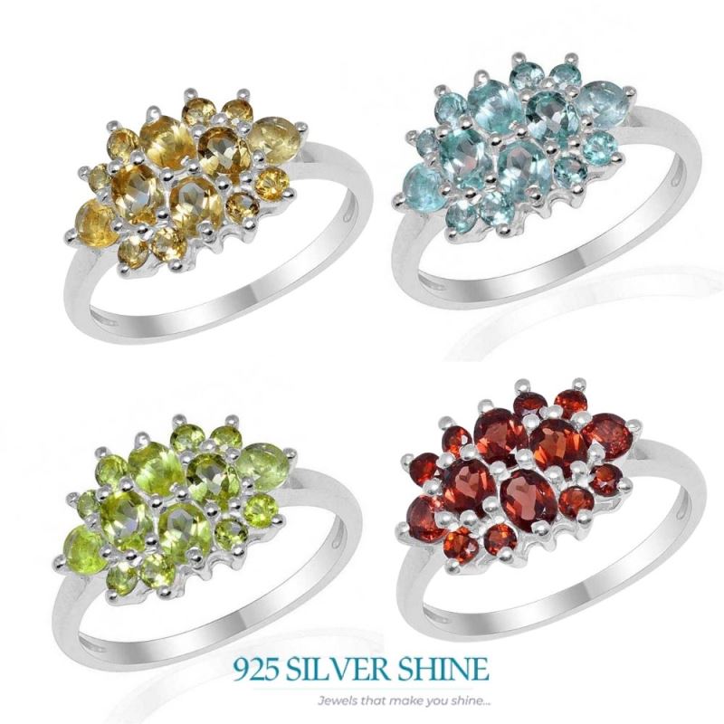 925 Sterling Silver Handmade Rings In Garnet Gemstone Jewelry 925SR1671_2