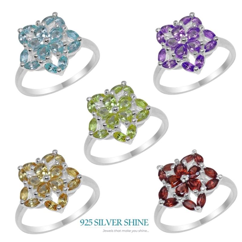 925 Sterling Silver Rings In Semi Precious Amethyst Gemstone 925SR1677_2