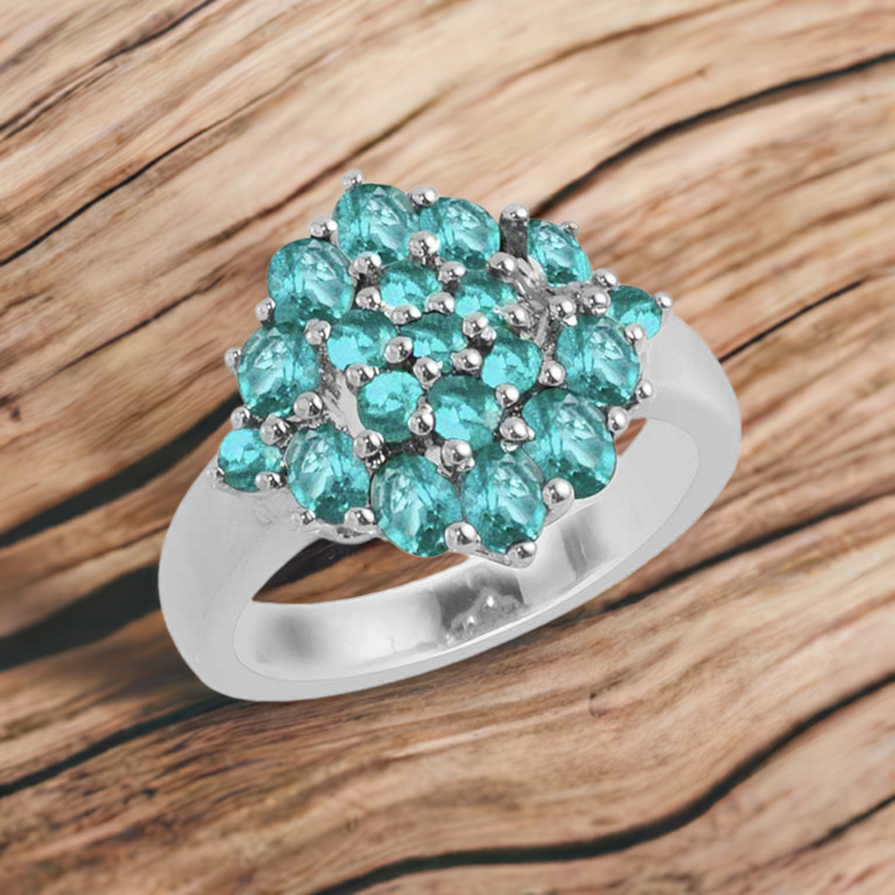 Semi Precious Blue Topaz Gemstone Rings In 925 Sterling Silver Jewelry 925SR1716