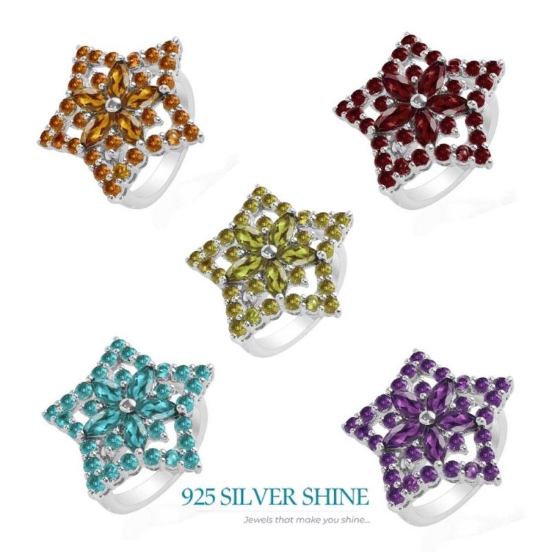 925 Sterling Silver Handmade Rings In Amethyst Gemstone Jewelry 925SR1737_2