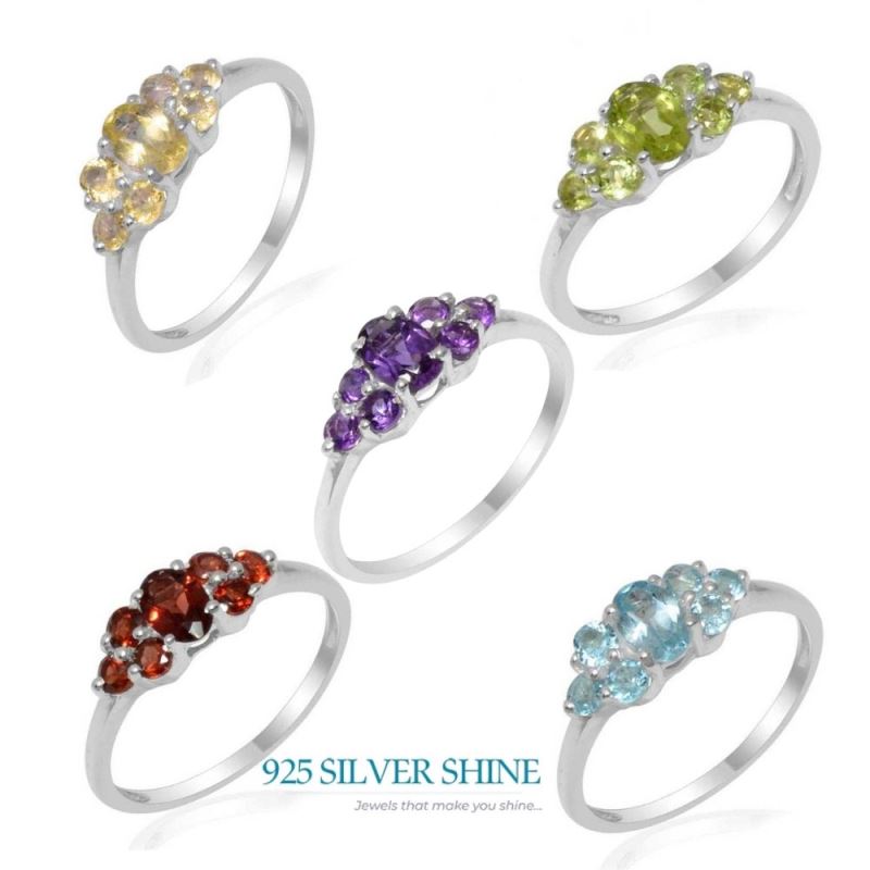 Natural Amethyst Gemstone Rings In Solid 925 Silver 925SR1767_2