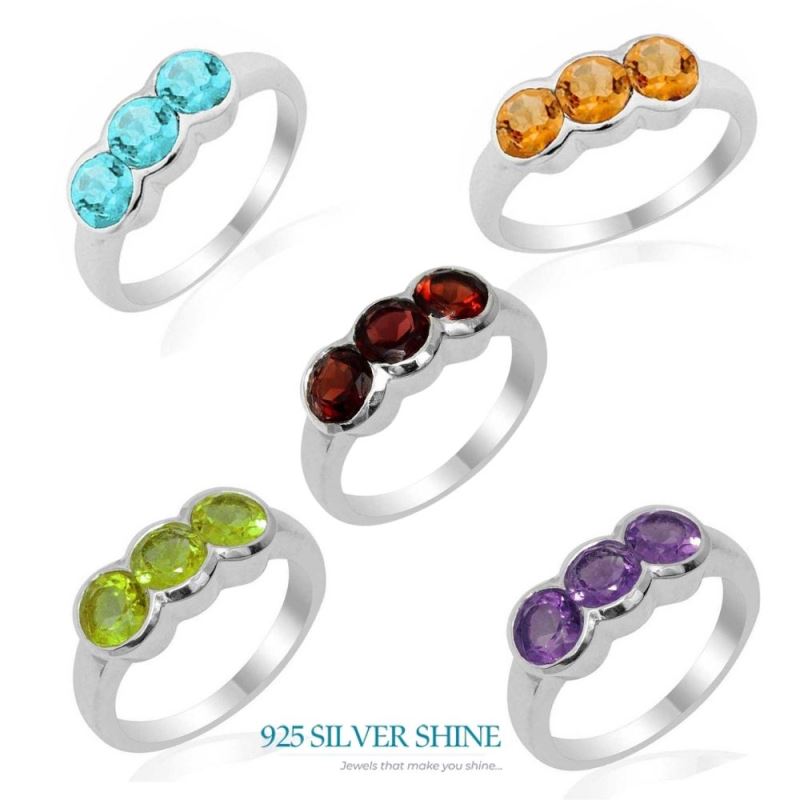 925 Sterling Silver Rings In Semi Precious Amethyst Gemstone 925SR1777_2